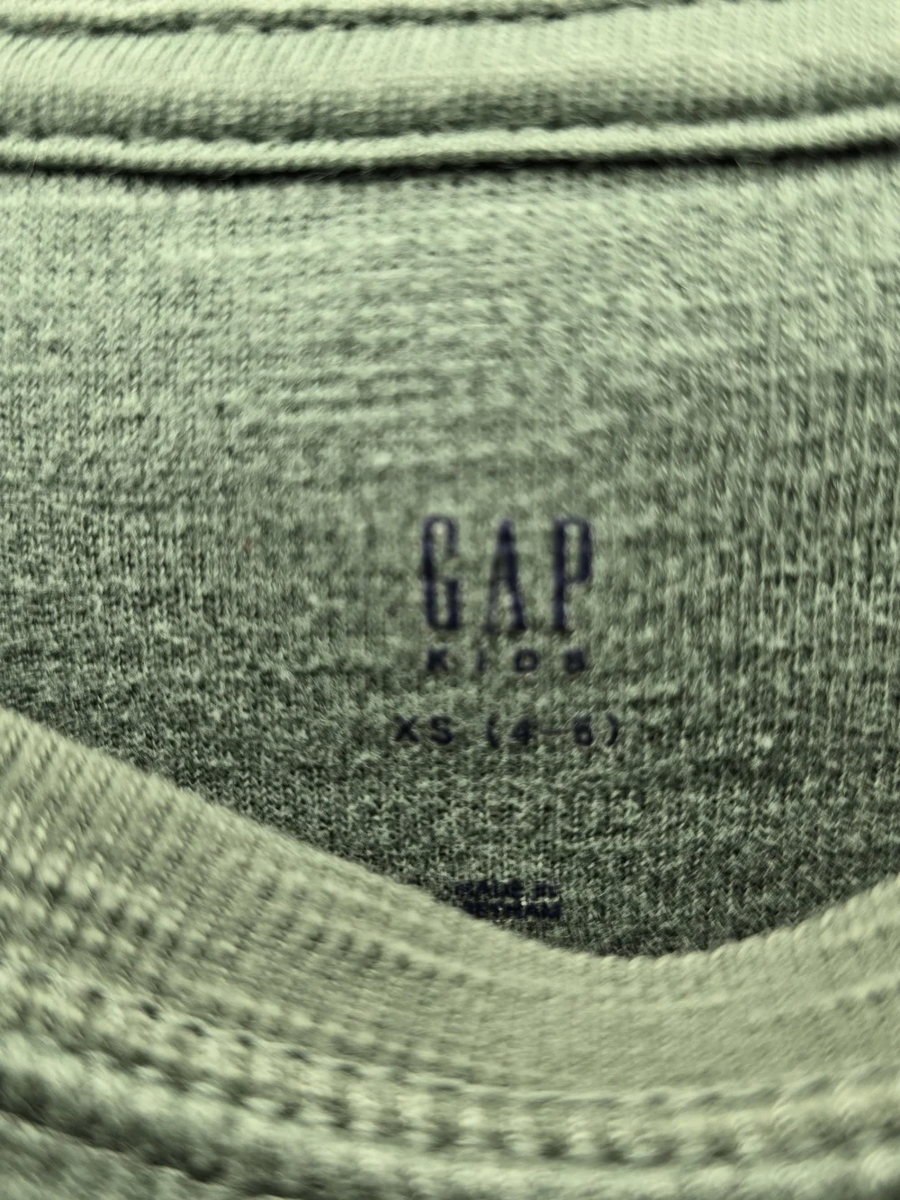 GAP Kid's Long-Sleeve Waffle Knit Top in Sage Layering Fall School Style